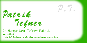 patrik tefner business card